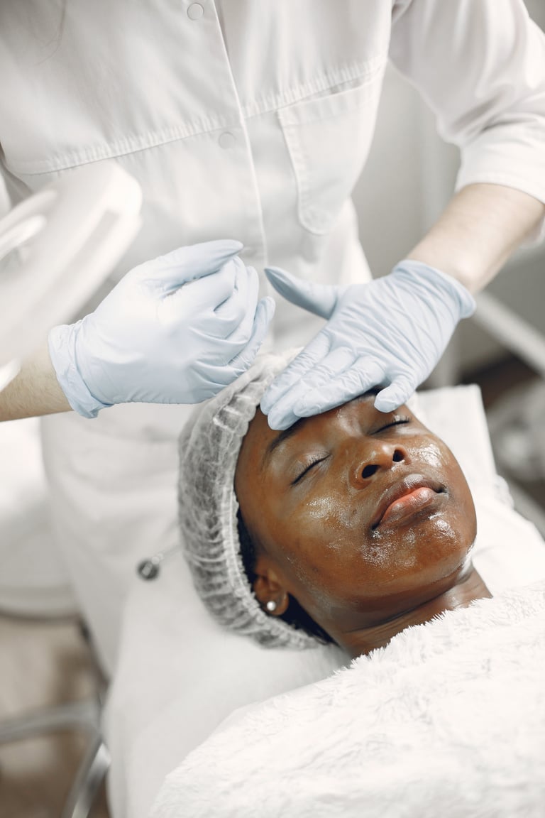 Woman Getting a Facial Treatment